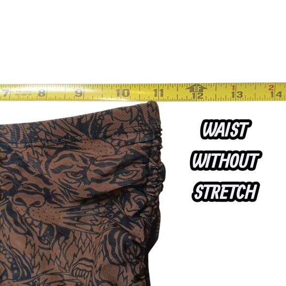 Ed Hardy Crop Top & Ruched Drawstring Co-ord Set Size Small Tiger Print NWT - Picture 12 of 13